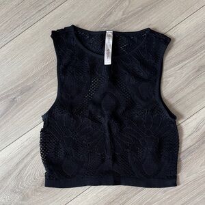 By Together Elegant Black Crochet Tank Top